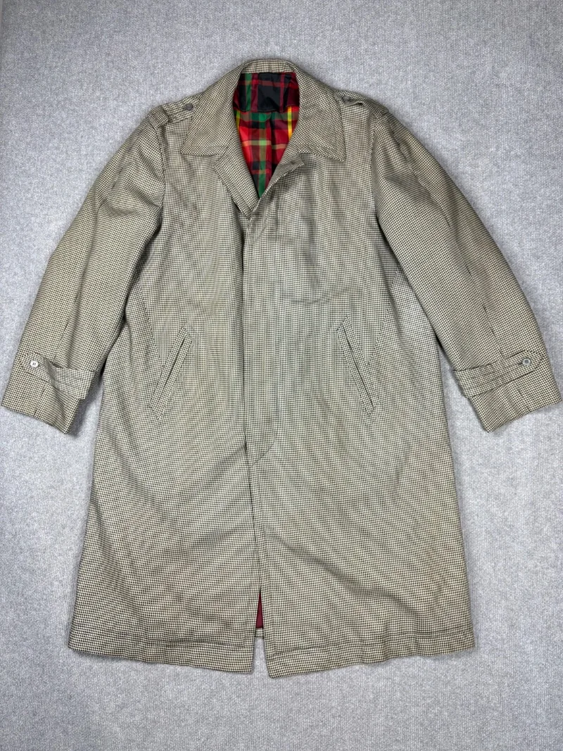 Trench cuadrícula vintage