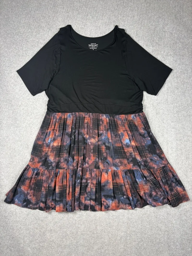 Vestido combinado Floral
