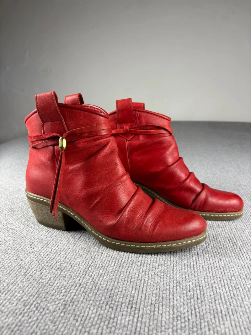 Botas Cuero rojo T.38