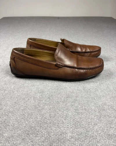 Mocasines cuero marrón T.45