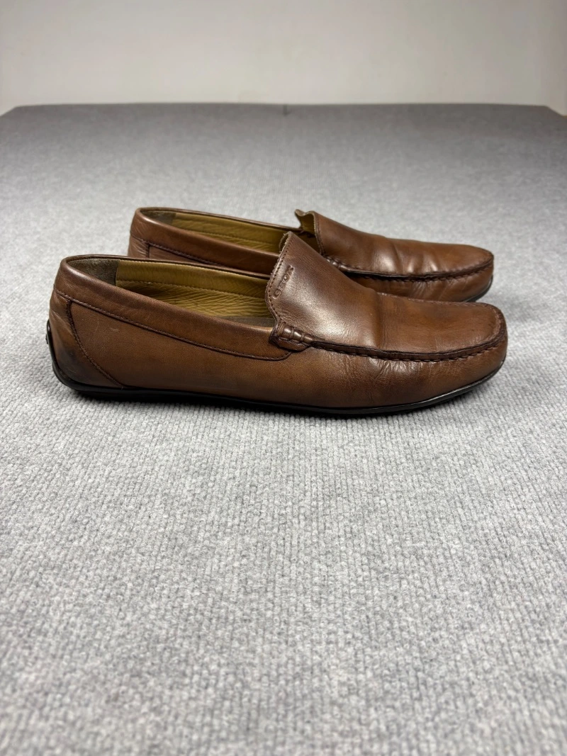 Mocasines cuero marrón T.45
