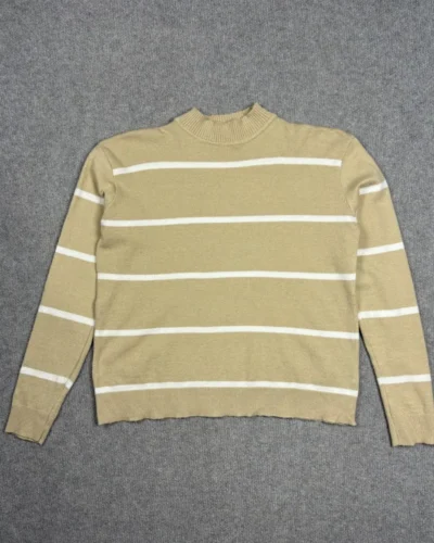 Sweater rayas crema