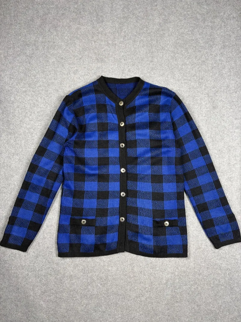 Sweater cuadros azul