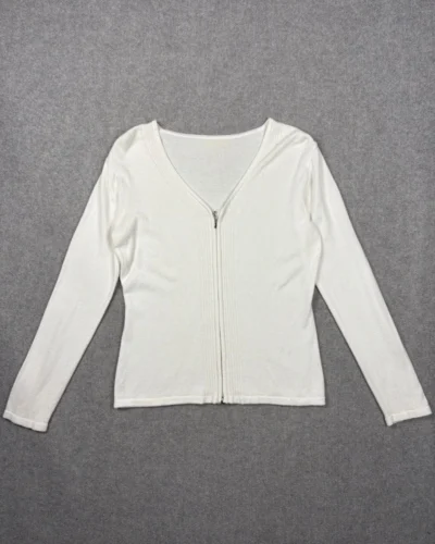 Cardigan Cremallera Blanco