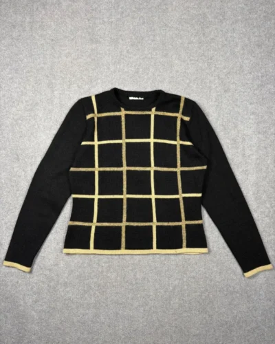 Sweater cuadros dorados