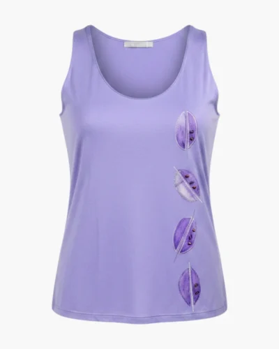 Musculosa lila con estampa