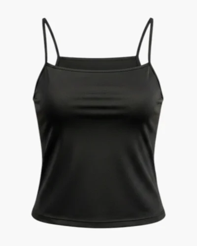 Top tiras negro