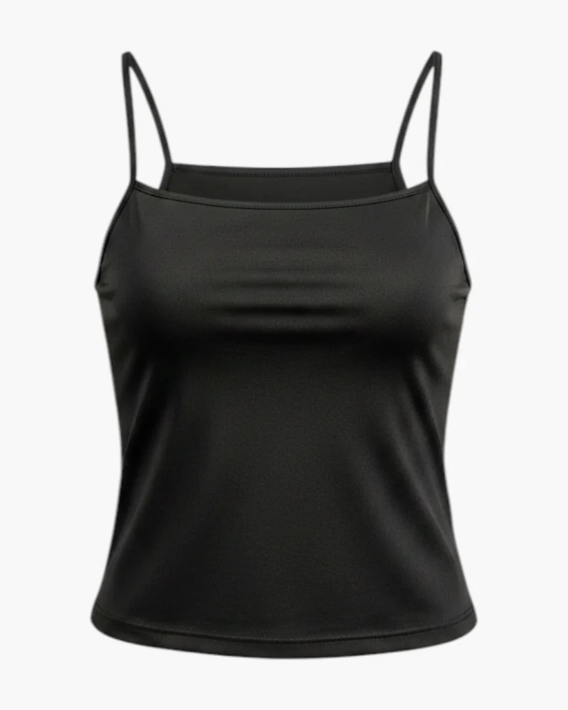 Top tiras negro