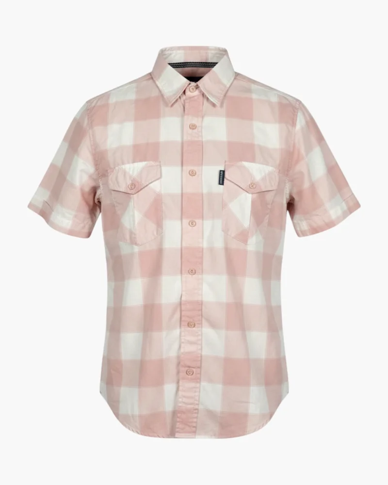 Camisa Rever Pass cuadros rosas