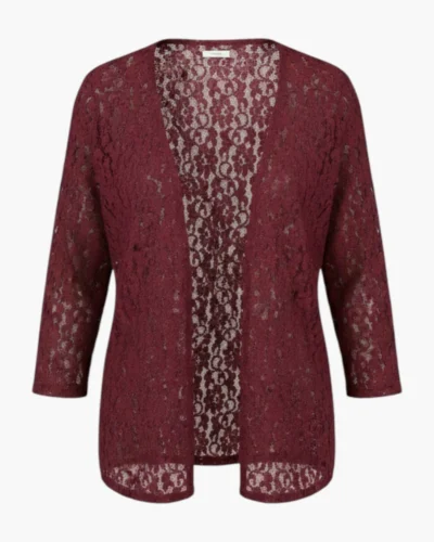 Camisa Encaje Burdeos