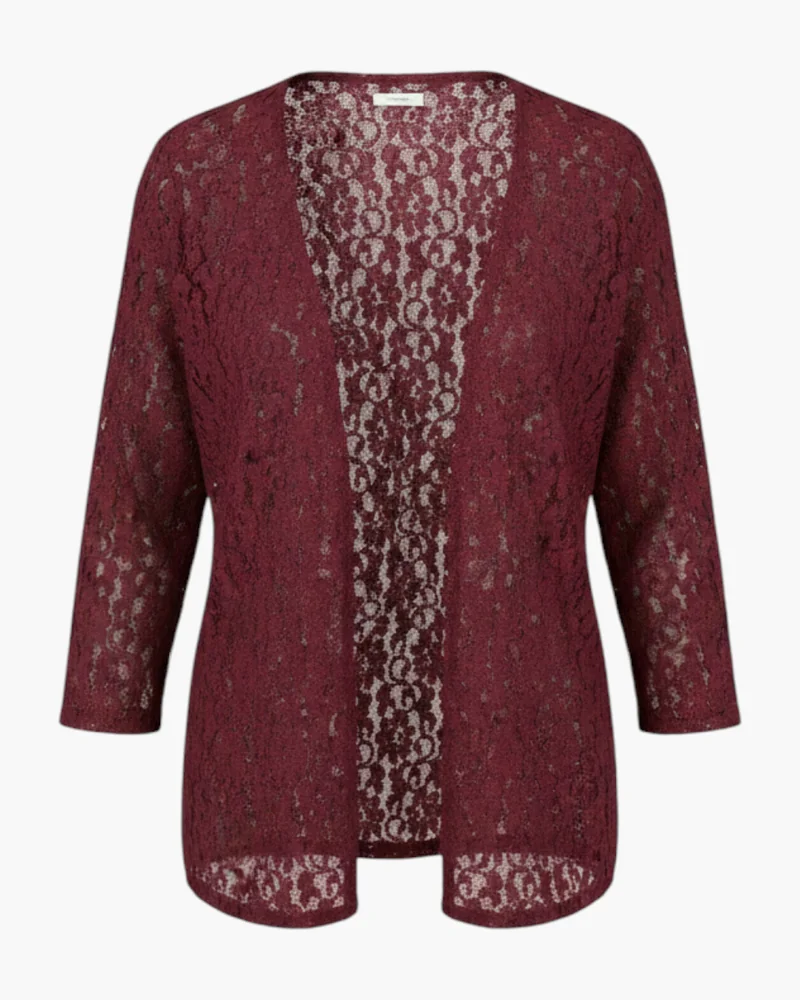 Camisa Encaje Burdeos