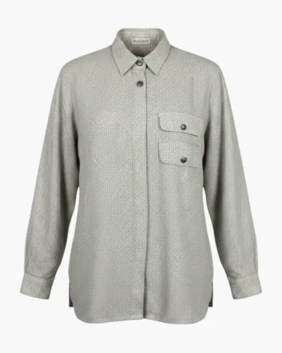 Camisa cuadrille gris