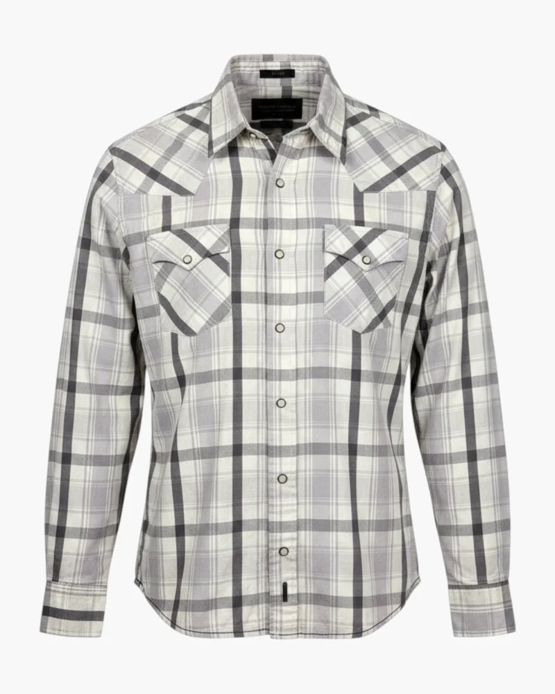 Camisa cuadrille gris