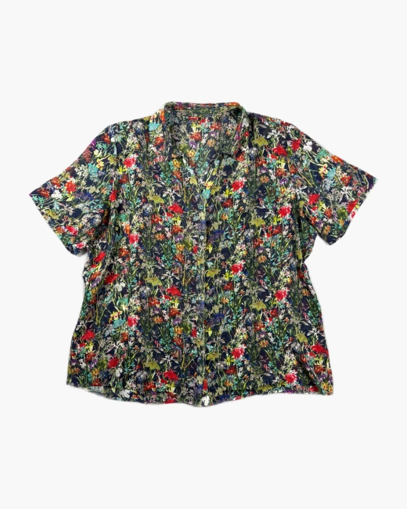 Camisa Floral transparencia