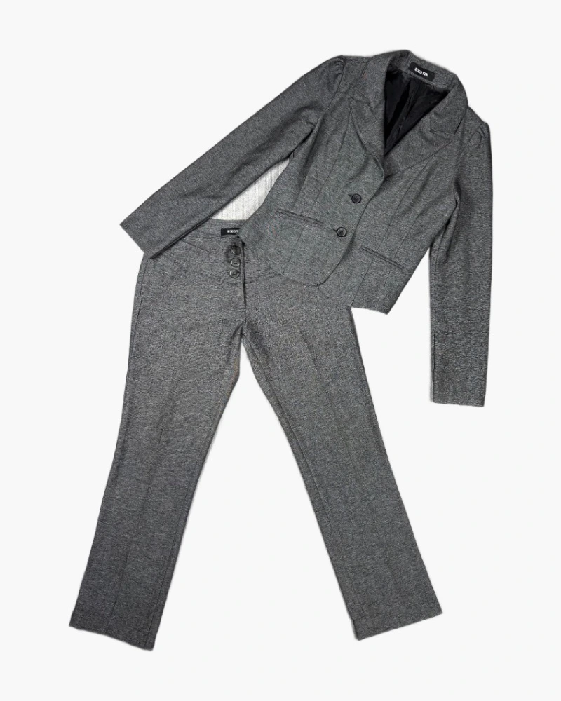 Traje denim liviano gris