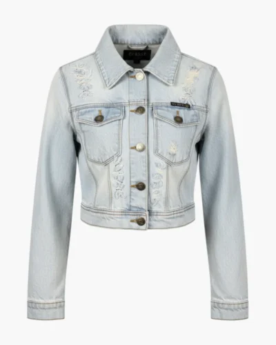 Campera jean crop