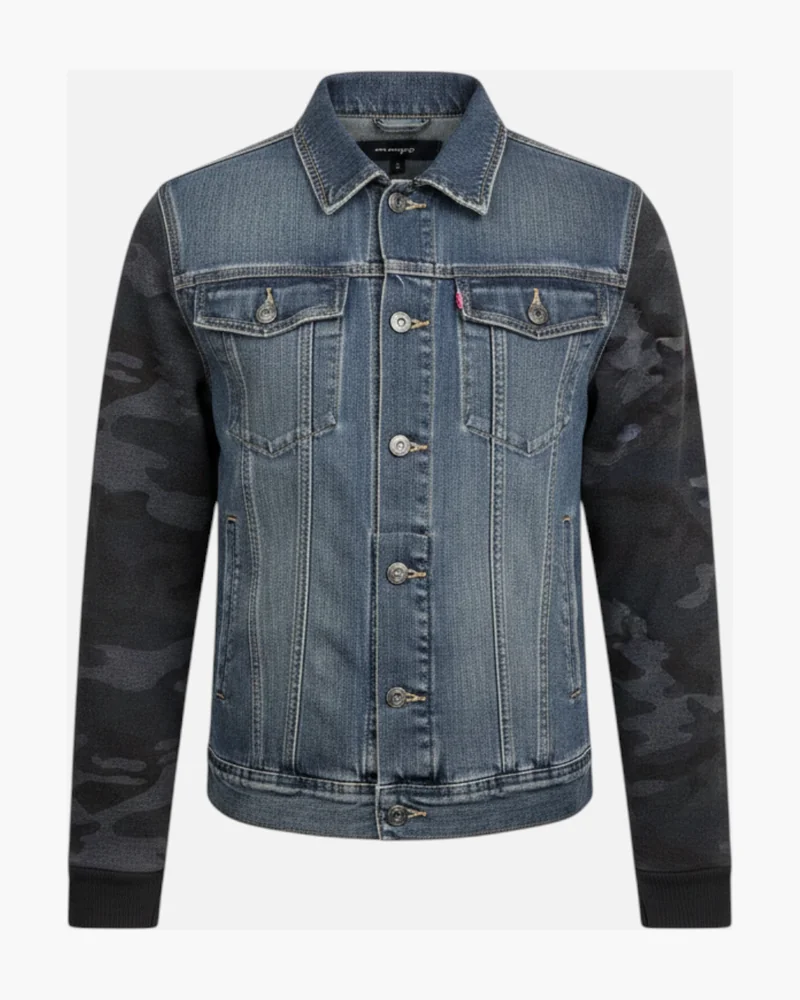 Campera de jean mix camuflada