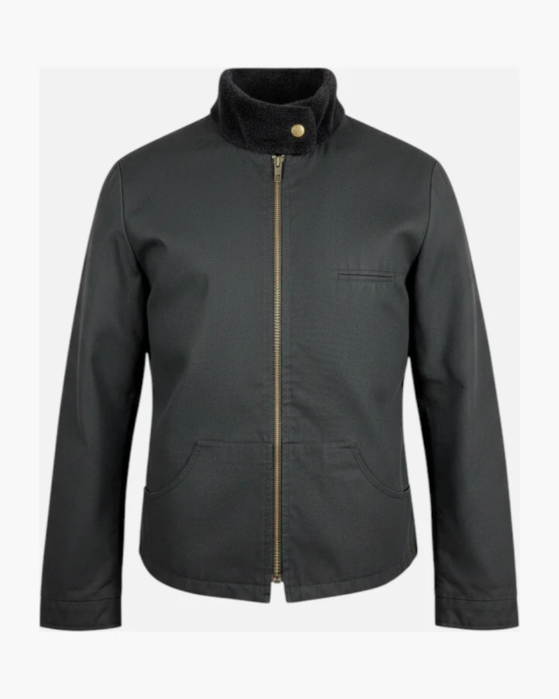 Campera gabardina negra