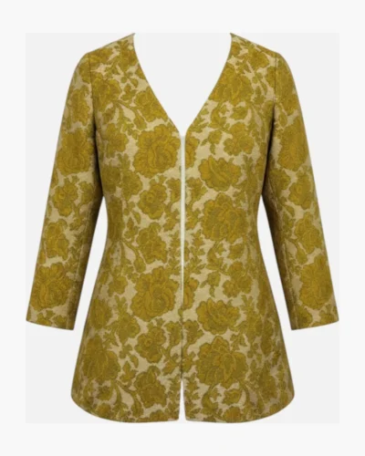 Blazer floral mostaza