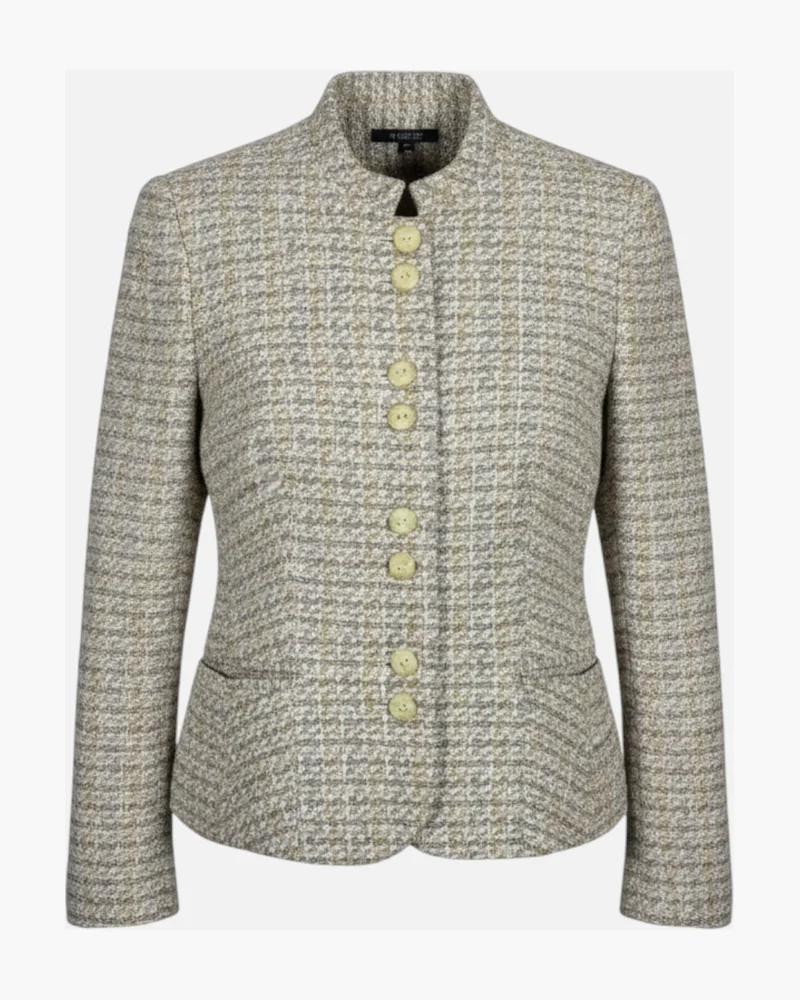 Chaqueta tweed crema