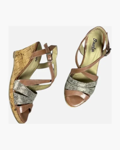 Sandalias taco chino corcho T.36