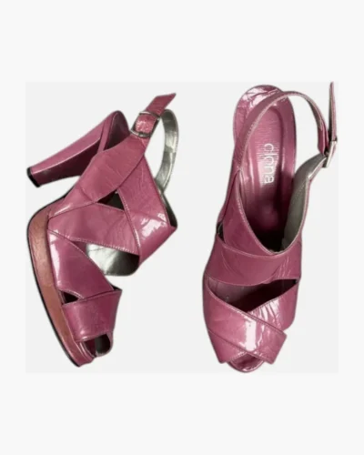 Sandalias rosas con taco T.37