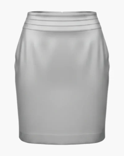 Falda gabardina celeste