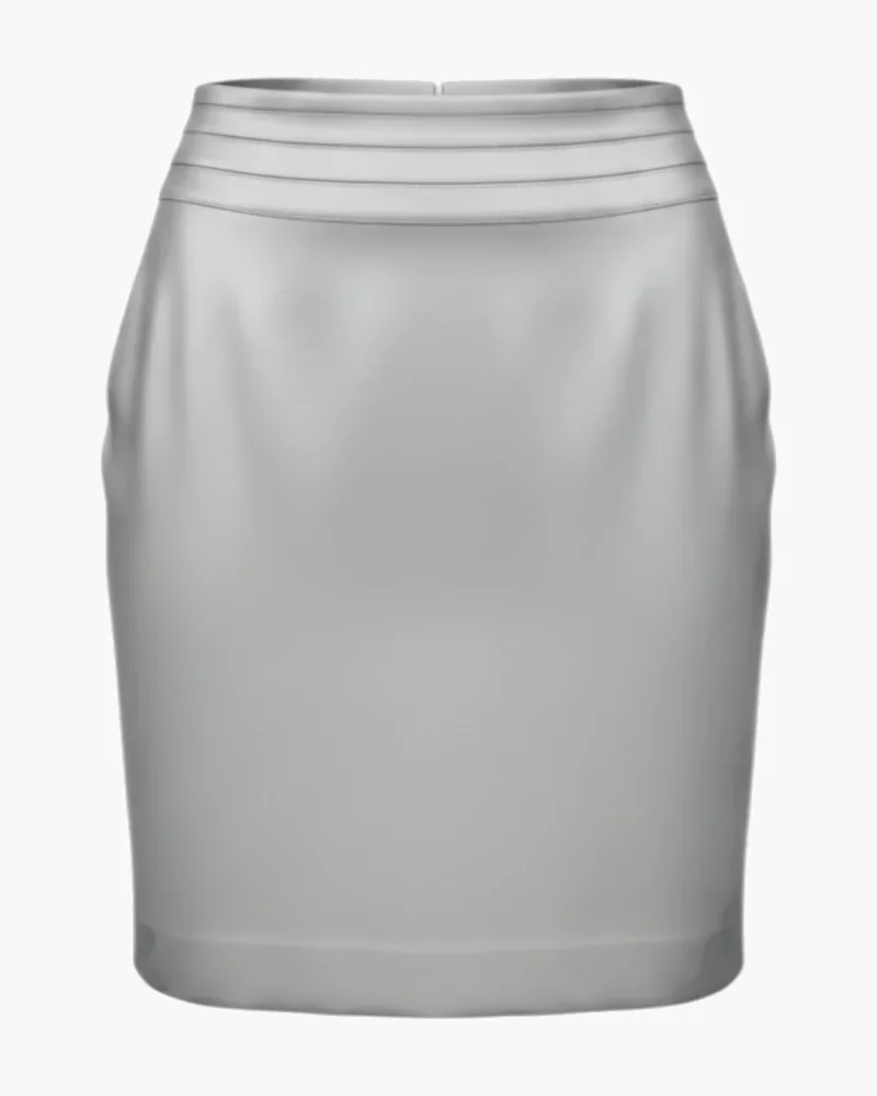 Falda gabardina celeste