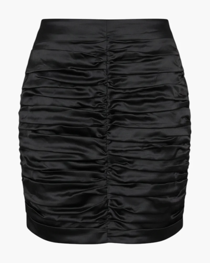 Pollera fruncida negra