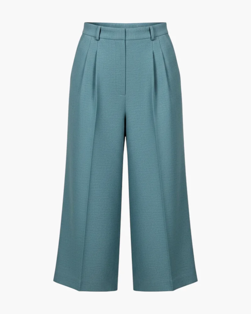 Pantalón corte pescador verde agua
