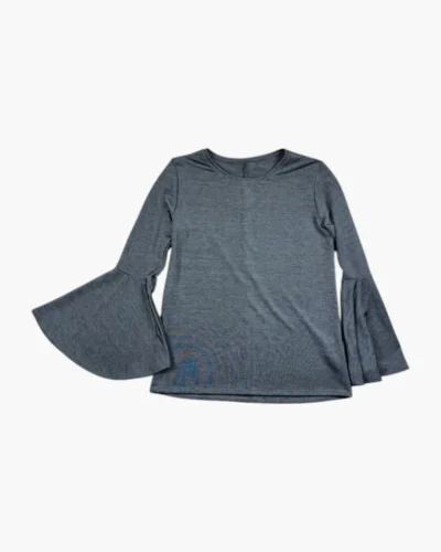 Remera gris brillosa de fiesta