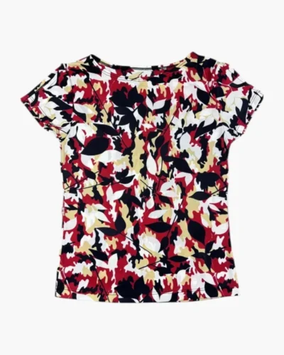 Remera floral abstracta
