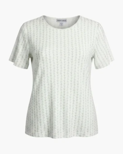 Remera florcitas blanca