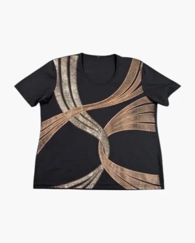 Remera lazos dorados