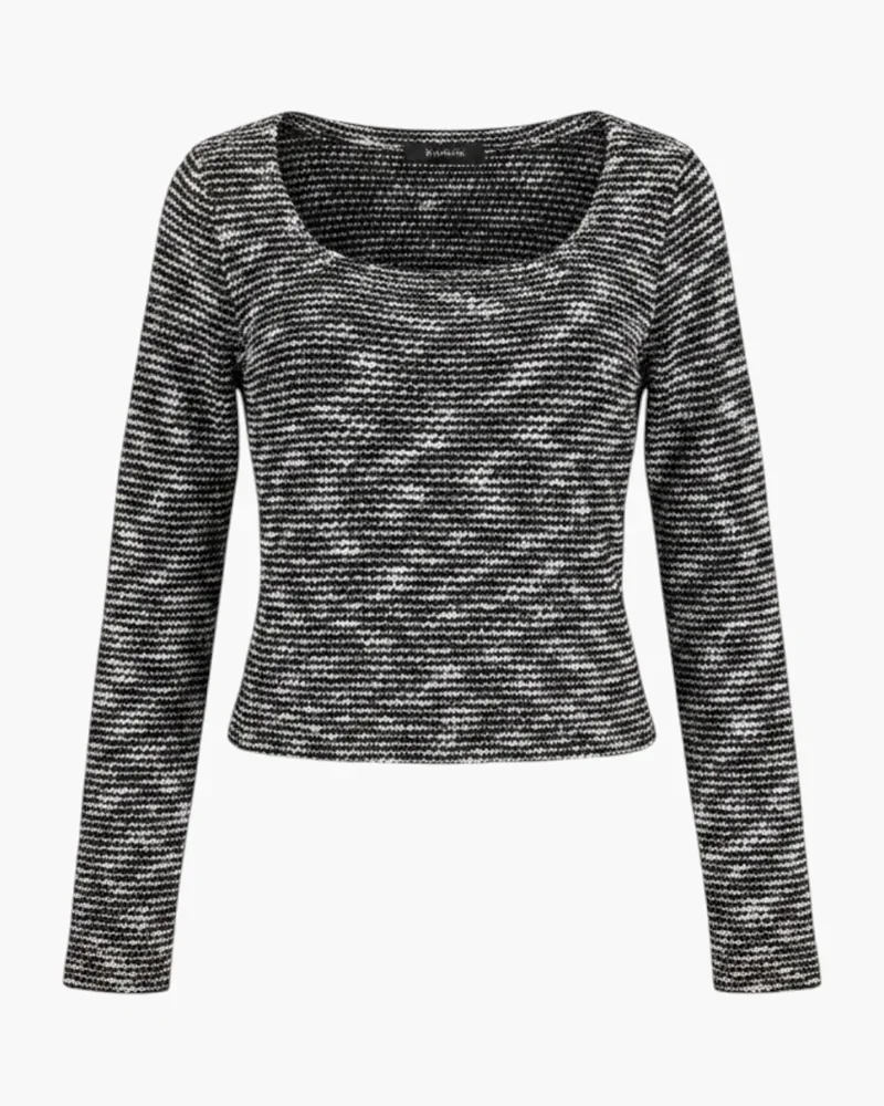 Sweater texturado bicolor