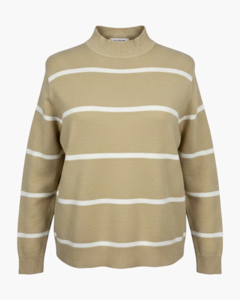 Sweater rayas crema