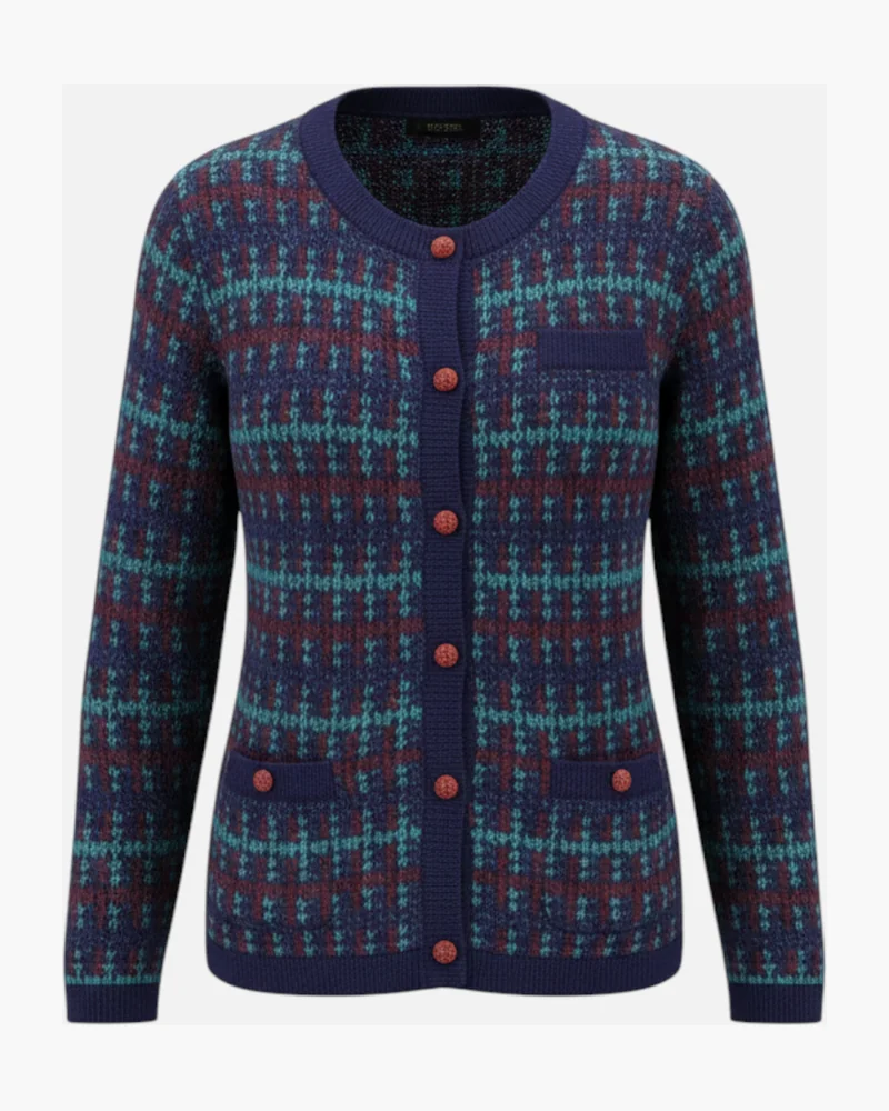 Saquito tweed azul