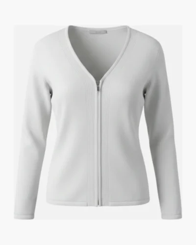 Cardigan Cremallera Blanco