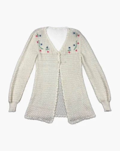 Cardigan bordado flores