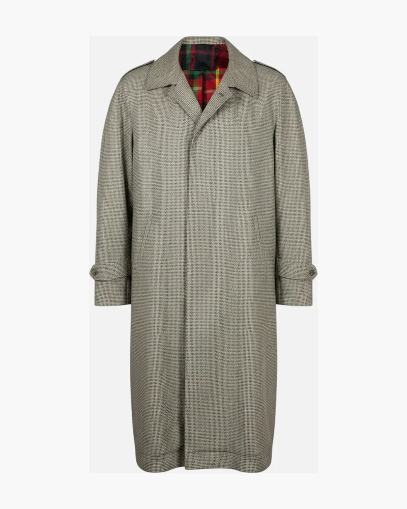 Trench cuadrícula vintage