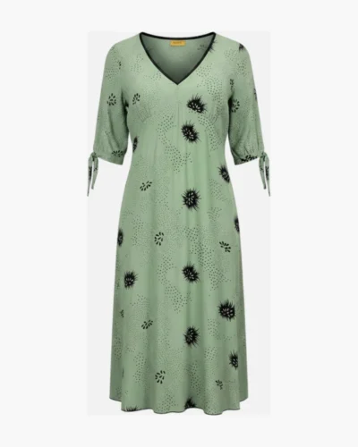 Vestido verde estampado