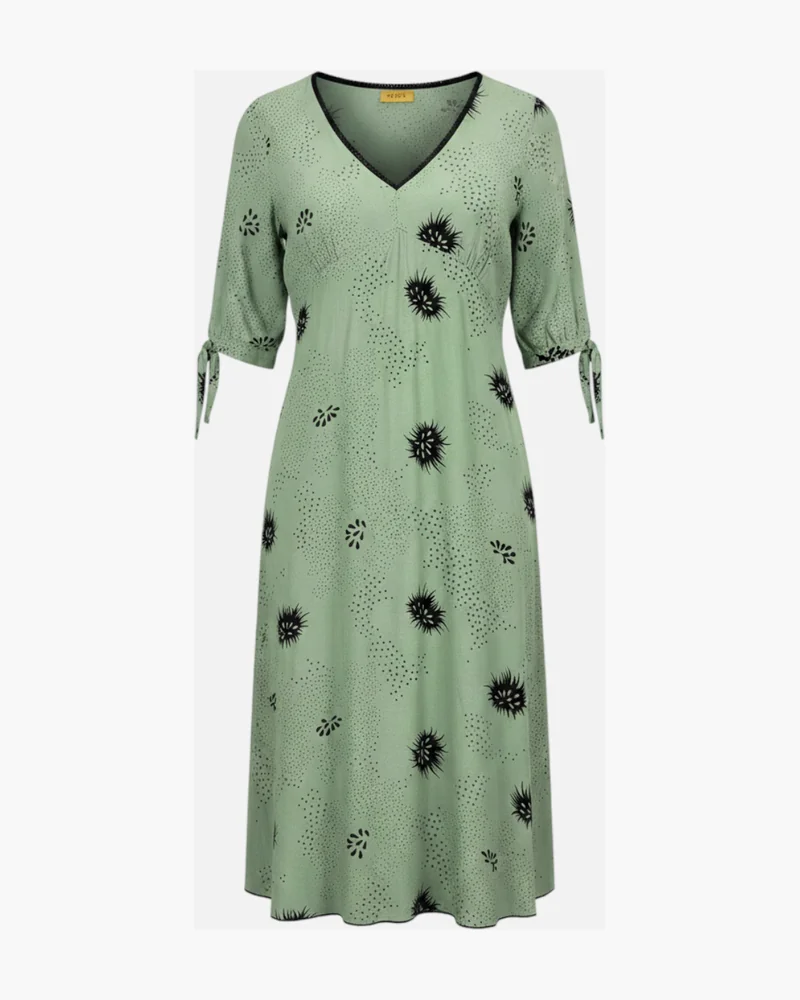 Vestido verde estampado