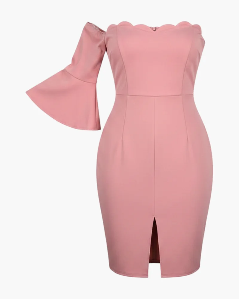 Vestido rosa 1 manga
