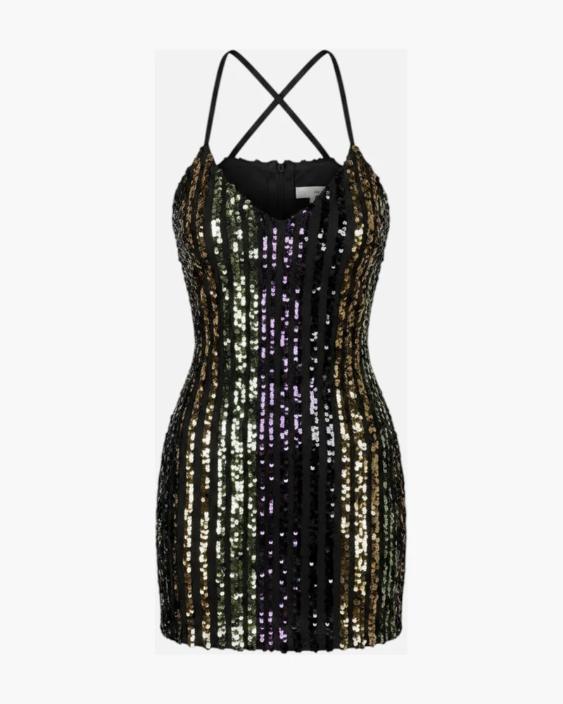 Vestido lentejuelas colores