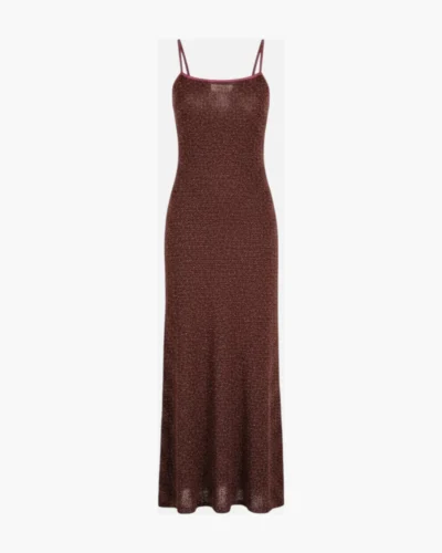 Vestido Lurex Bordo