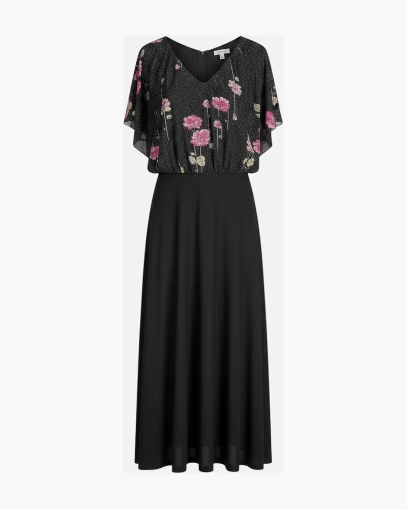 Vestido Floral Negro