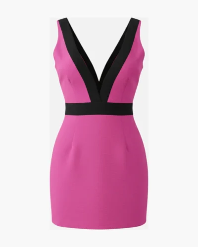 Vestido fucsia Bandas