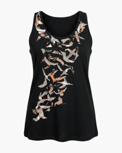 Musculosa apliques abstractos