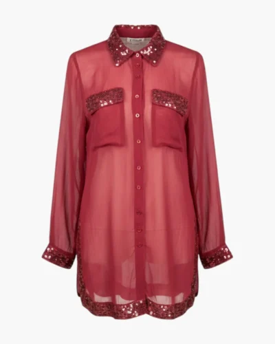 Camisa roja de lentejuelas