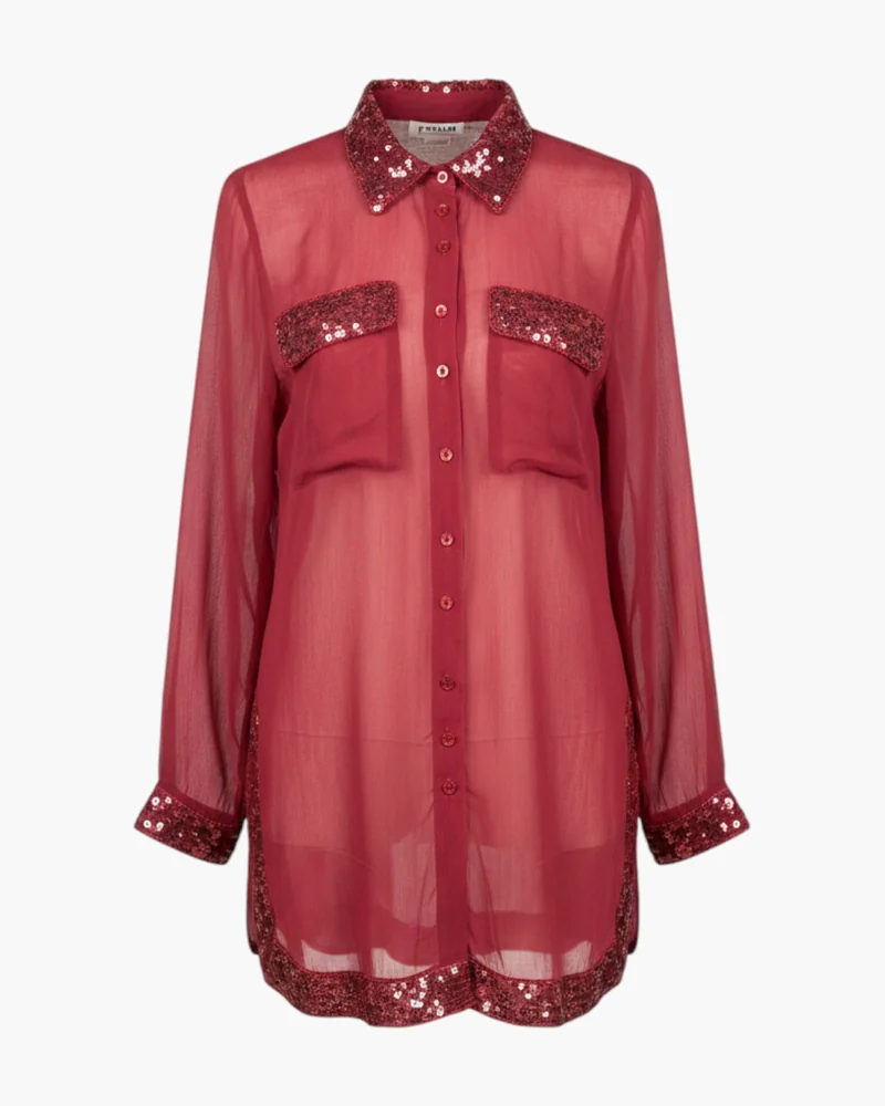 Camisa roja de lentejuelas